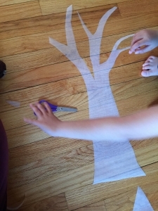 Step 1: Cut out the tree shape